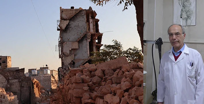 La Syrie souffre : la vieille ville détruite d’Alep ; le Dr Nabil Antaki. csi